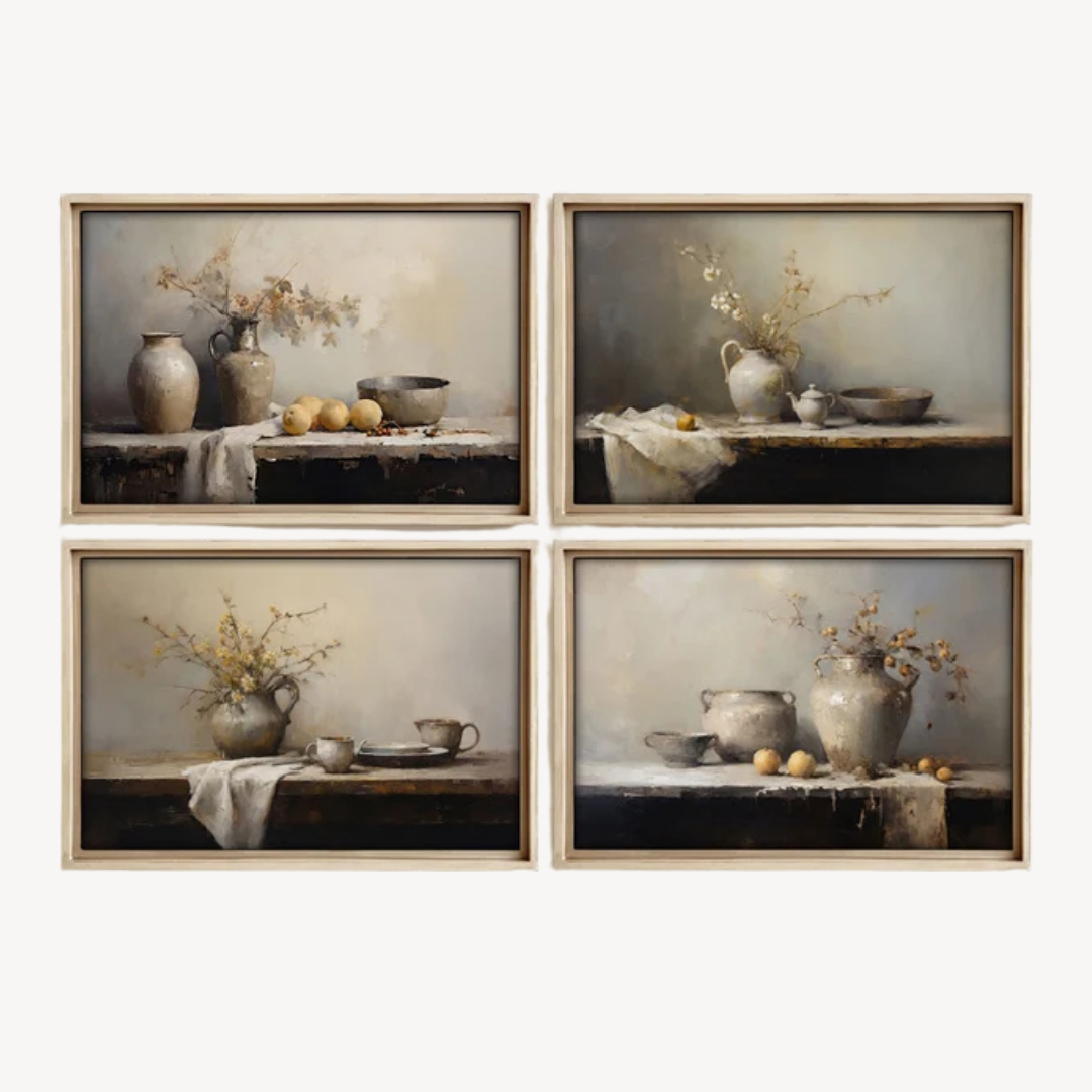 Wall Art French Kitchen Set of 4, 60x90