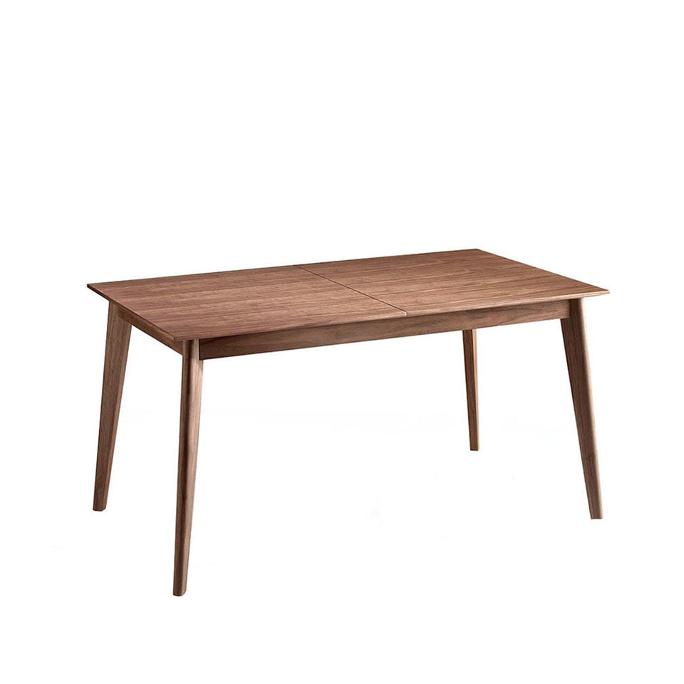 Walnut wood extendable dining table