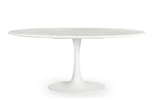 TABLE METAL MARBLE 180X100X76 WHITE