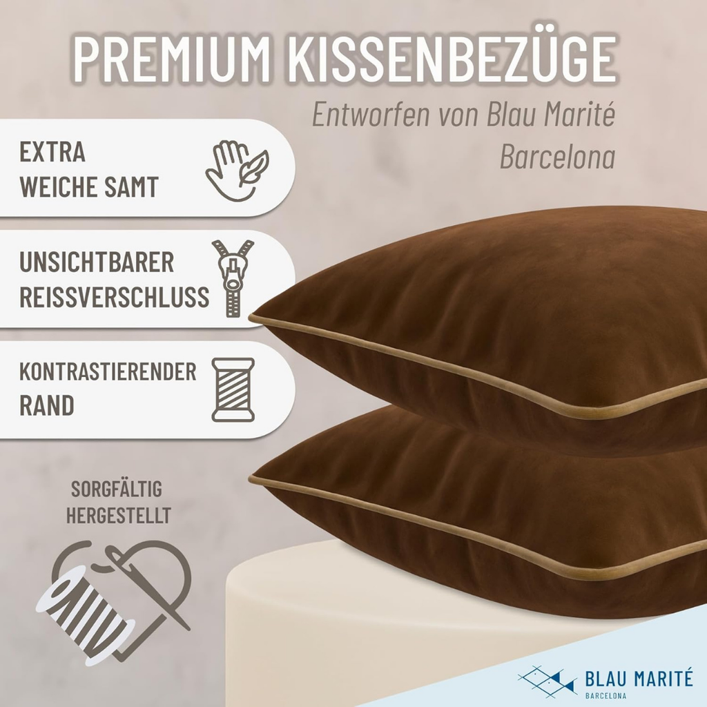 Cushion Covers Blau Marité Set of 2