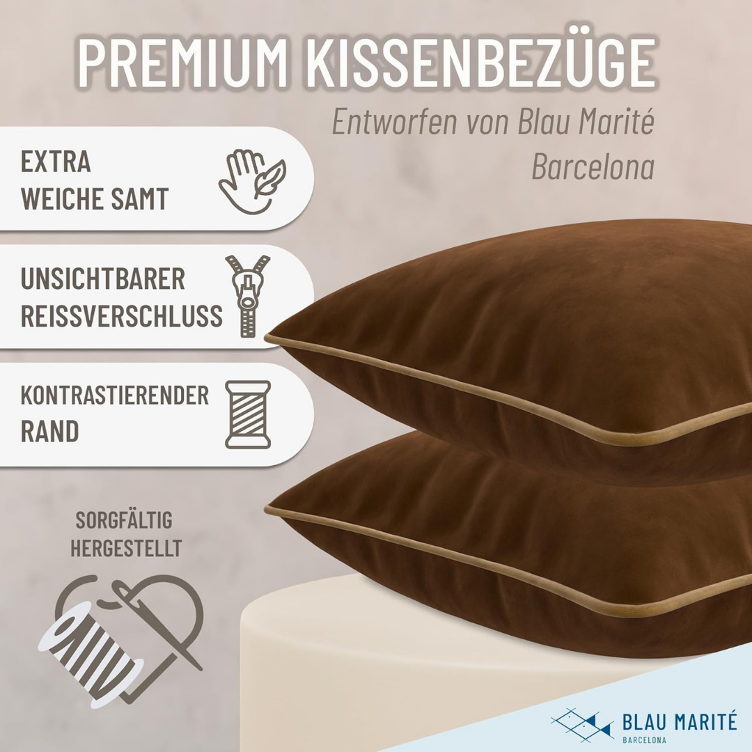 Cushion Covers Blau Marité Set of 2