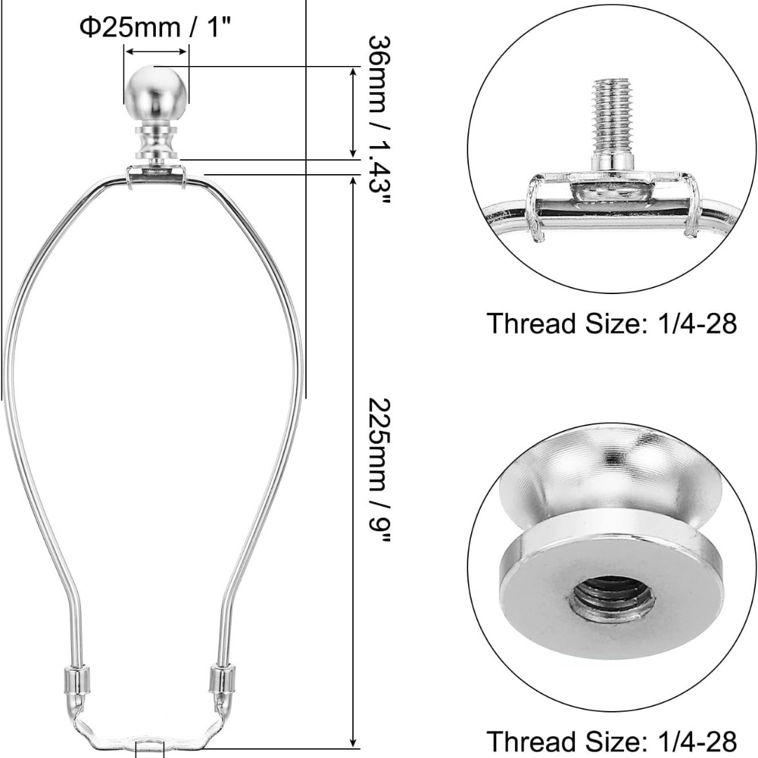 Lamp Harp Patkil set of 2, 9inch