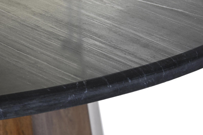 TABLE MANGO MARBLE 120X120X76 BLACK