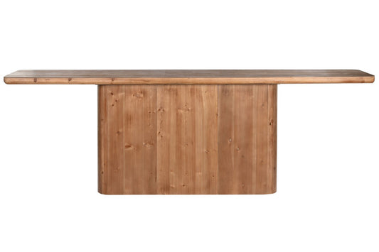 CONSOLE TABLE WOOD MDF 240X40X83 NATURAL