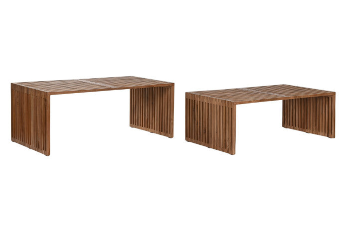 COFFEE TABLE SET 2 TEAK 116X60X46 NATURAL