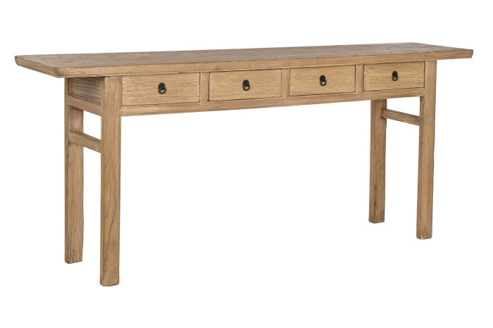 CONSOLE TABLE OLMO MACIZO 200X42X85 NATURAL