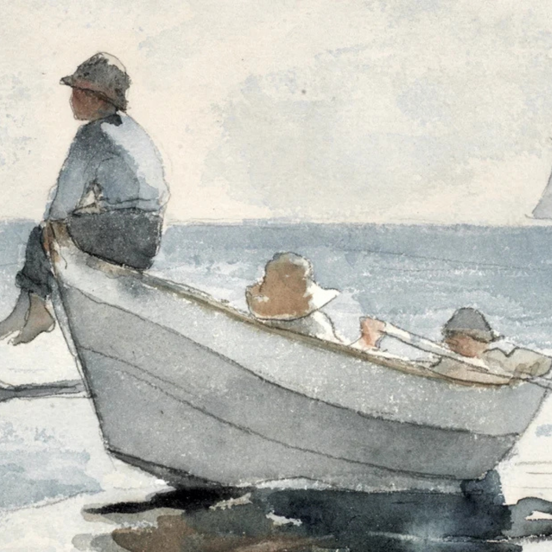 Wall Art Boys on a Boat, 60x90