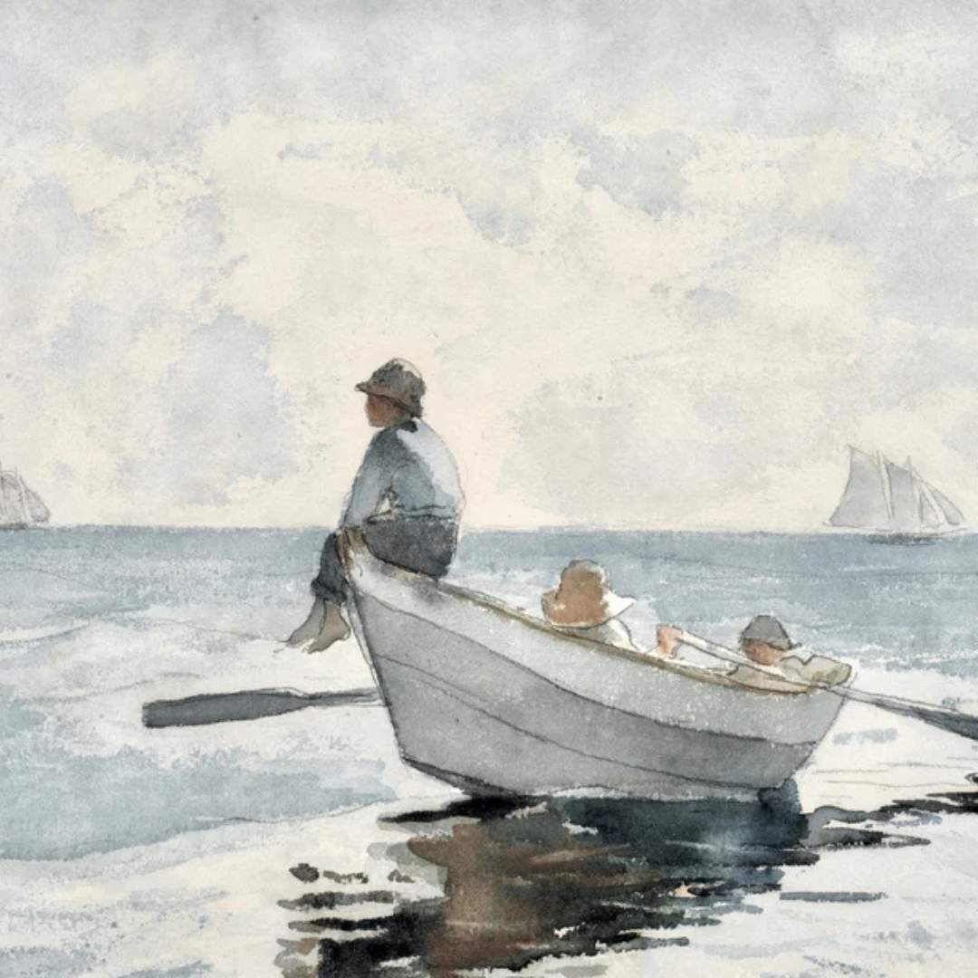 Wall Art Boys on a Boat, 60x90