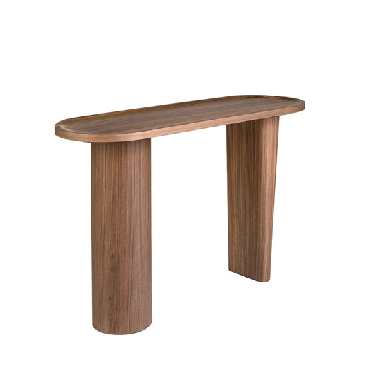 Console oval walnut half point