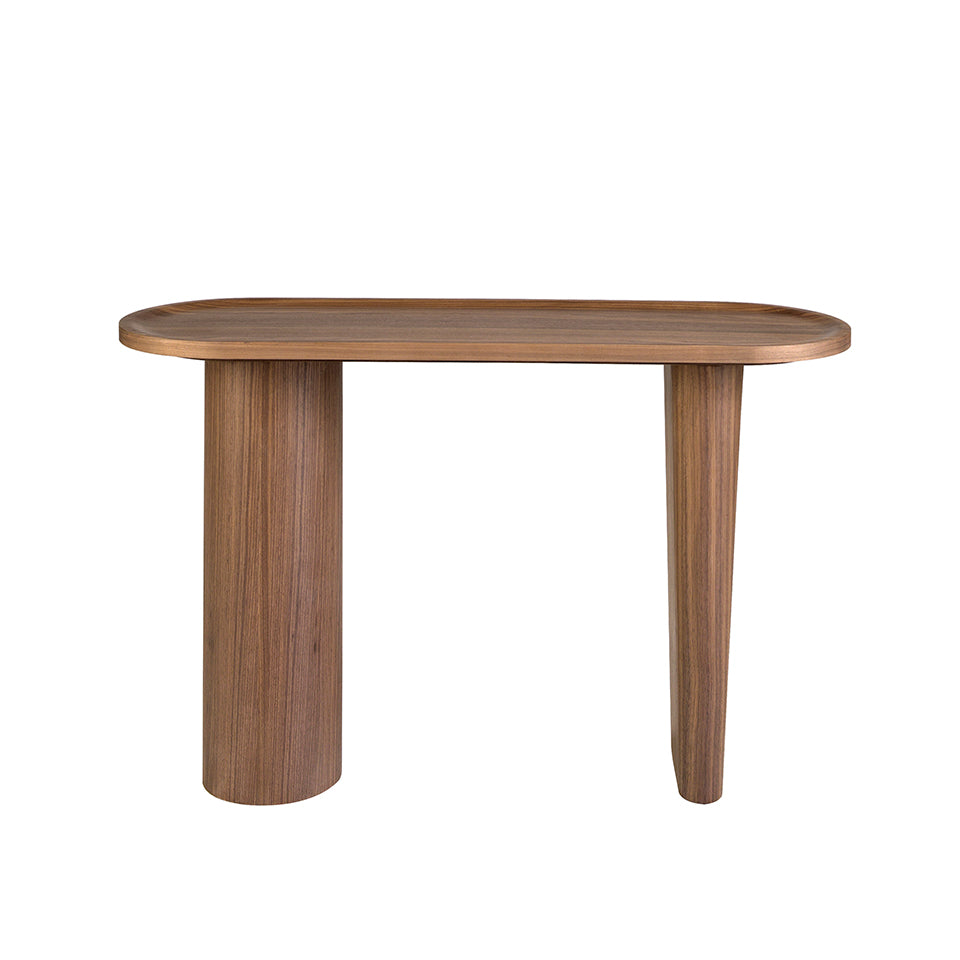 Console oval walnut half point