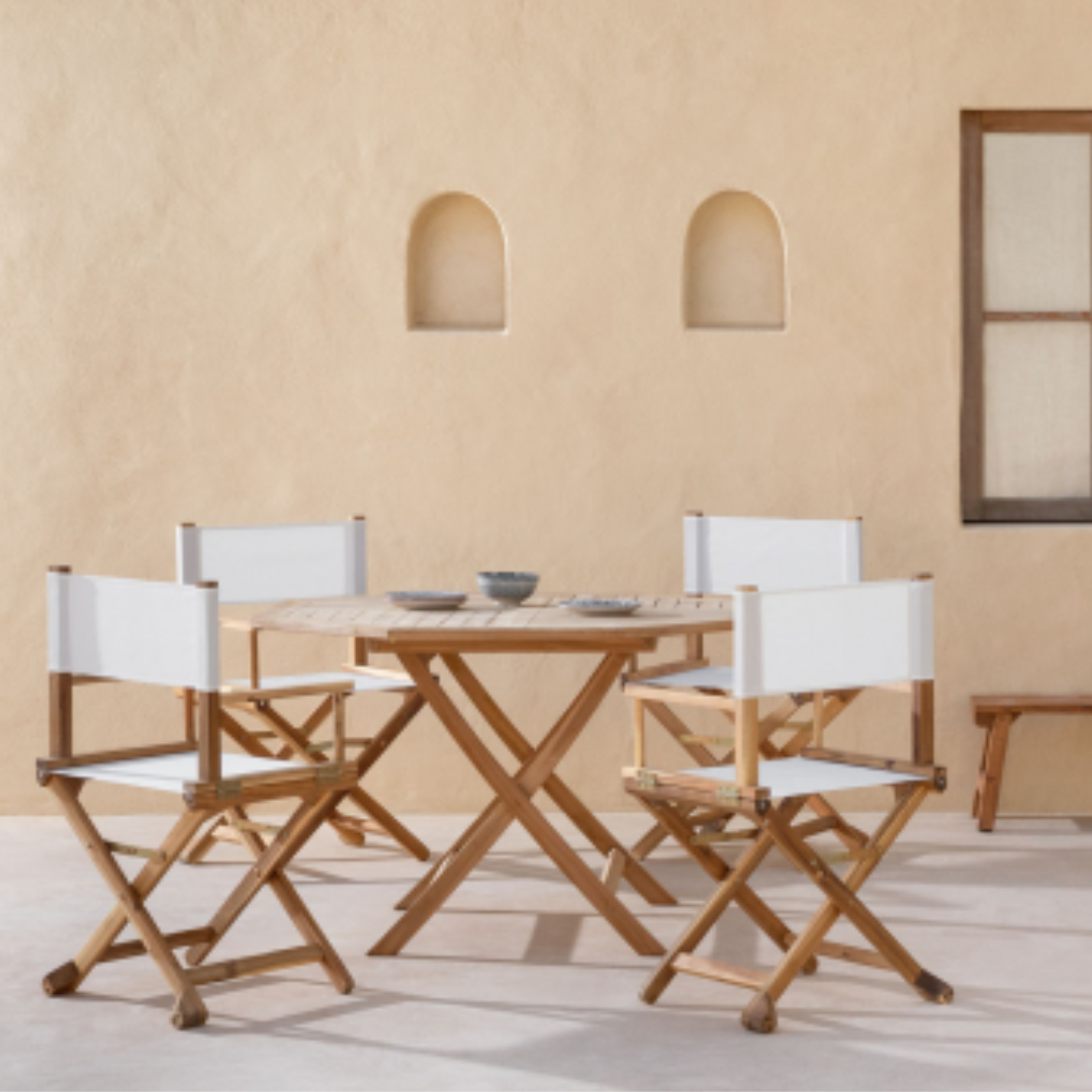 Mesa de jardim e 4 cadeiras Beladon, 120 