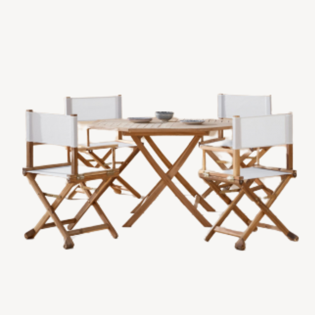 Mesa de jardim e 4 cadeiras Beladon, 120 