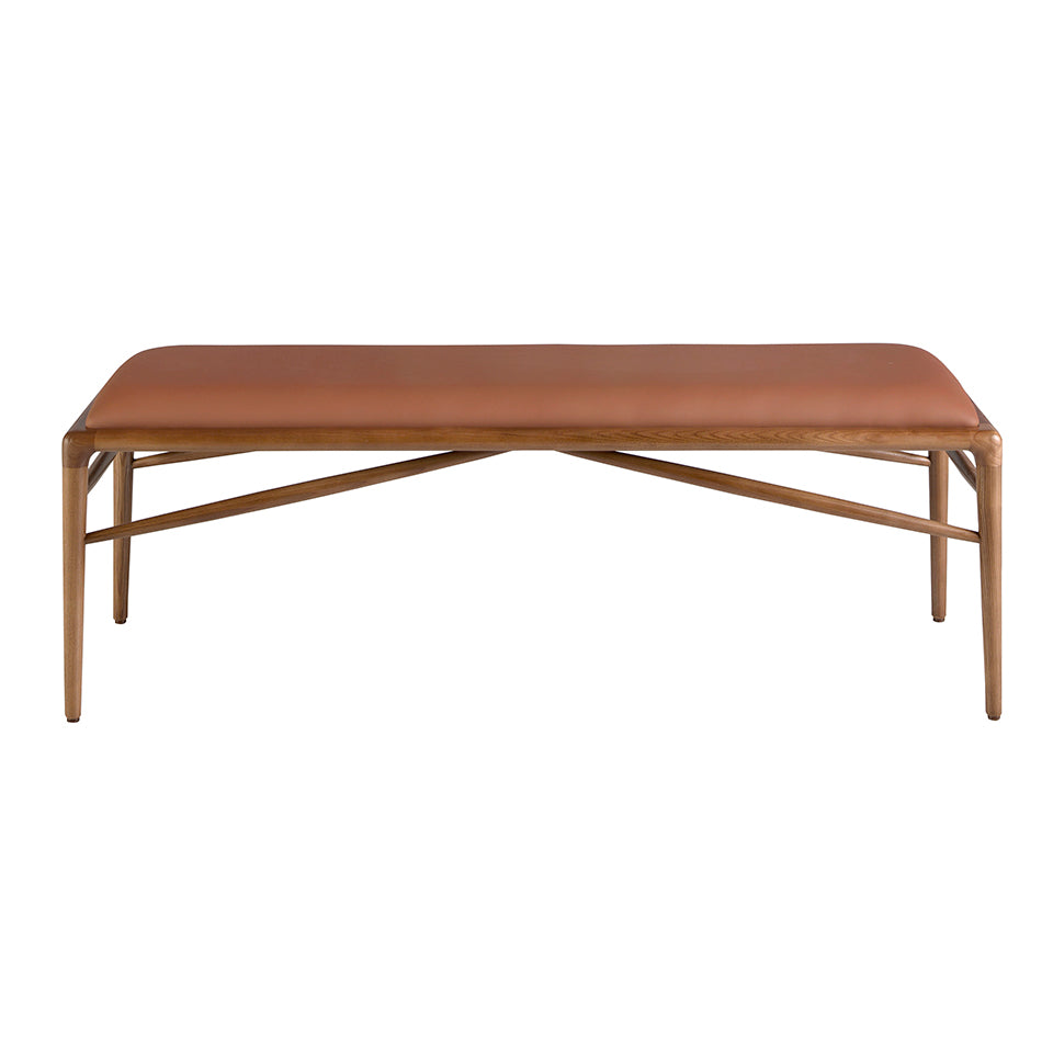 Brown leatherette stool