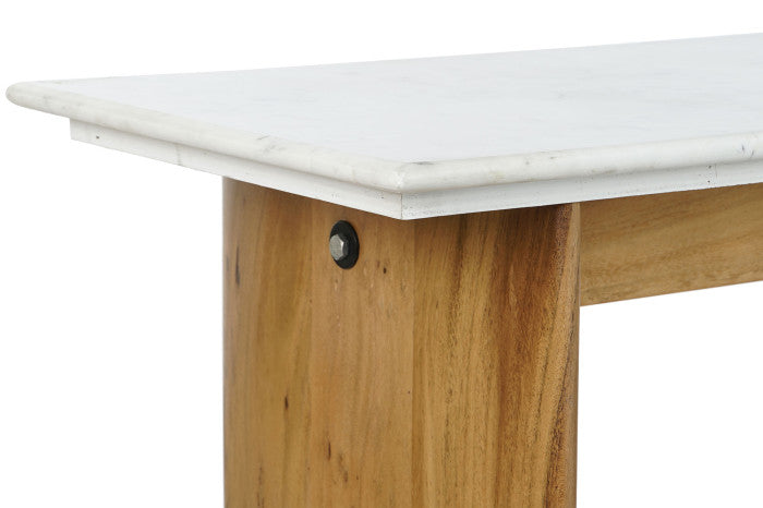 CONSOLE TABLE MARBLE MANGO 120X38X77 WHITE