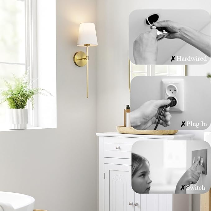 Conjunto de 2 luminárias de parede sem fio Aipsun