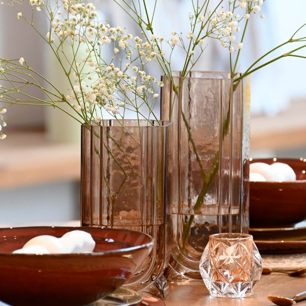 Glass Jar Terracotta H25