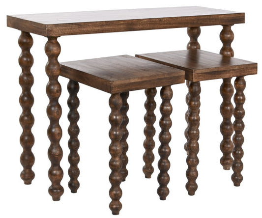 CONSOLE TABLE SET 3 MANGO 102X35X75 BALLS