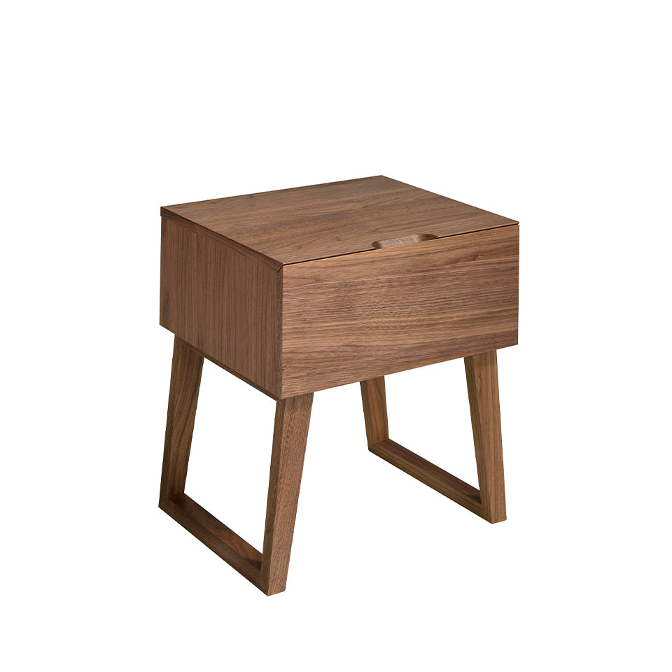 Walnut wood nightstand