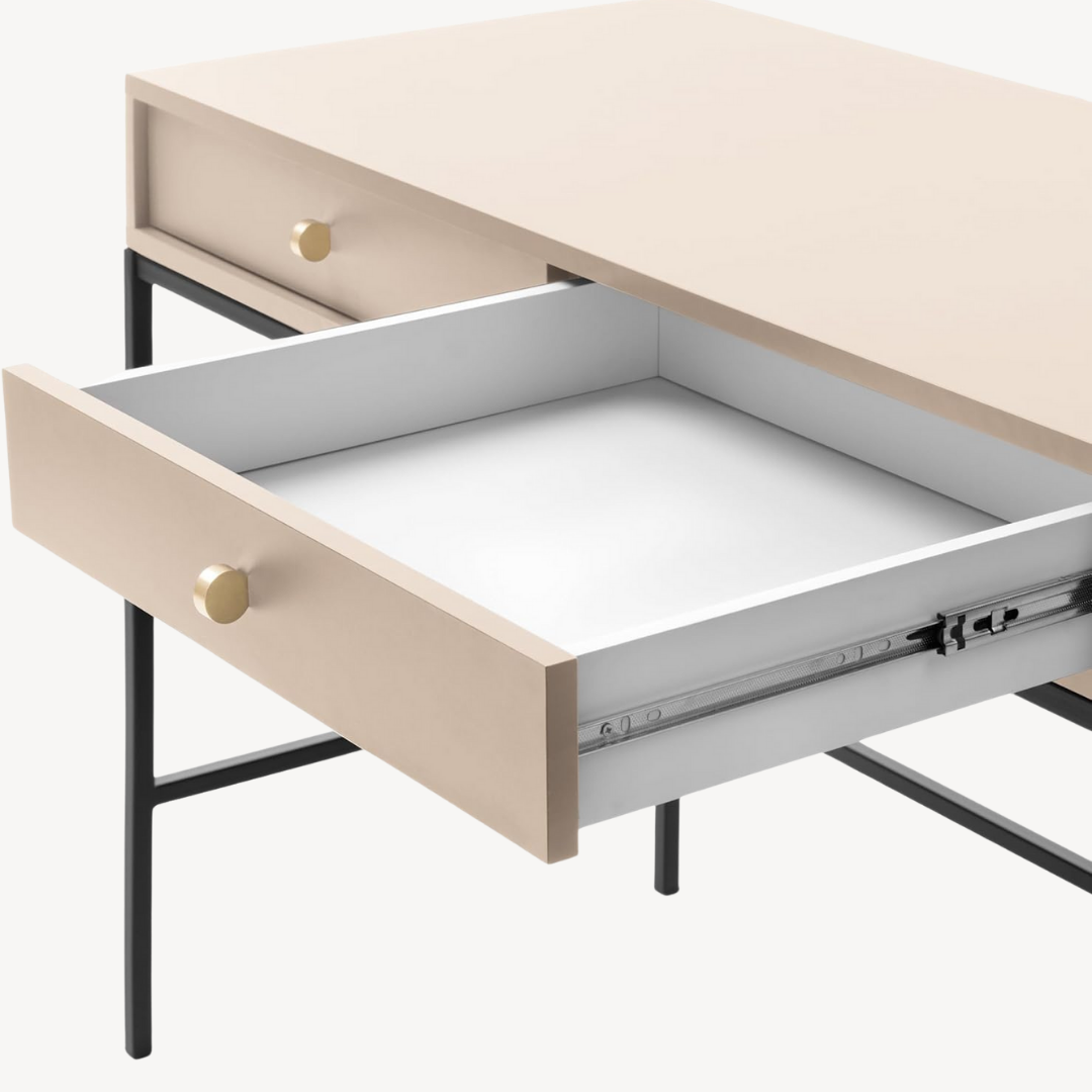 Secretária com 1 gaveta, Miji Walnut 
