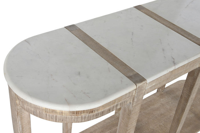 CONSOLE TABLE MANGO MARBLE 140X40X80 NATURAL