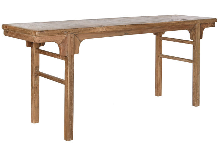 CONSOLE TABLE TECA RECICLADA 195X50X82 NATURAL