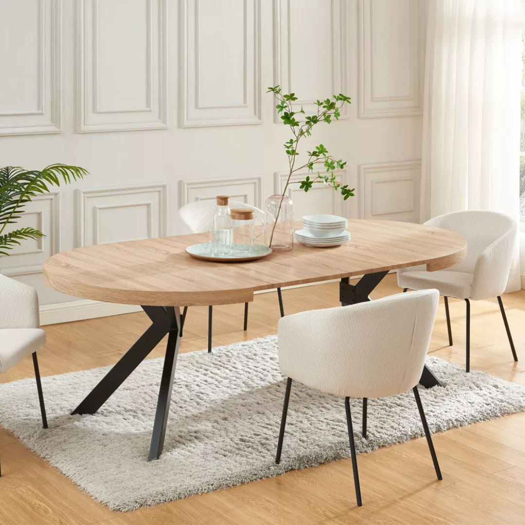 Mesa de comedor Komoni 120x120, H76 