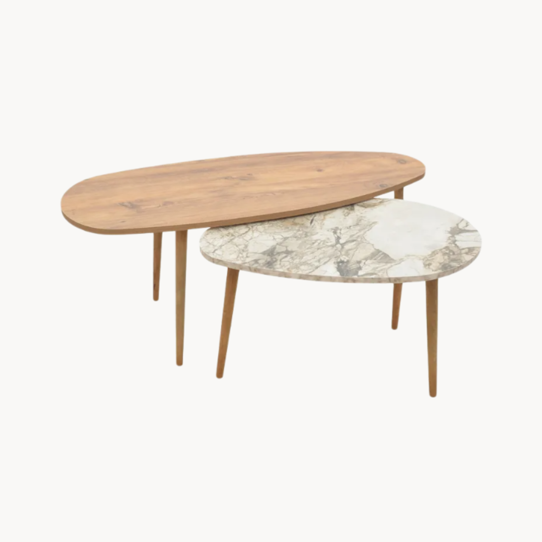 Mesa de Centro Marble Monty 116x46, A46, 77x45, A43 