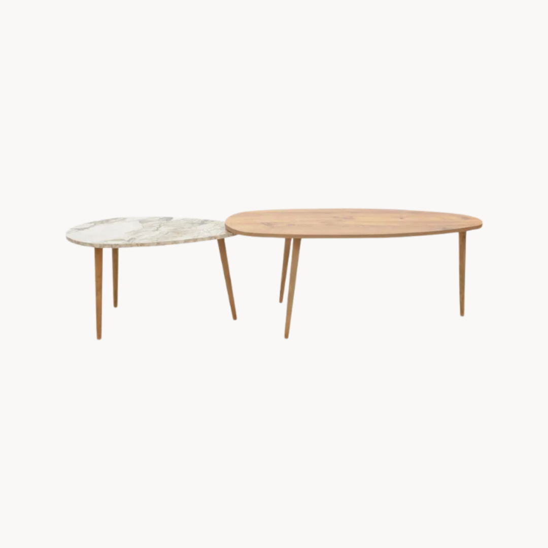 Mesa de Centro Marble Monty 116x46, A46, 77x45, A43 