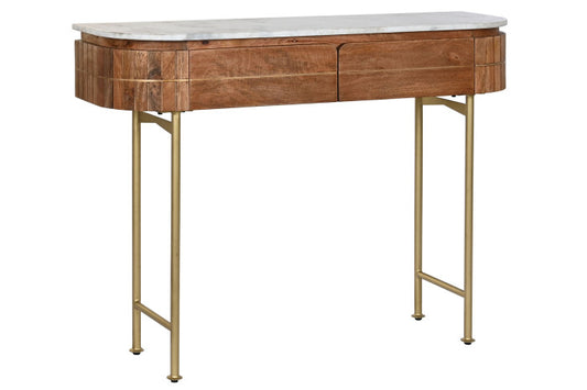 CONSOLE TABLE MANGO MARBLE 102X30X76 BROWN