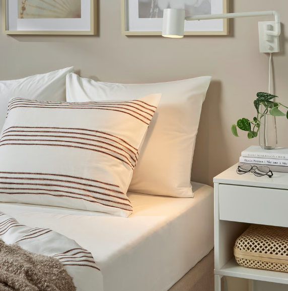 NATTJASMIN Fitted Sheet, White 180x200