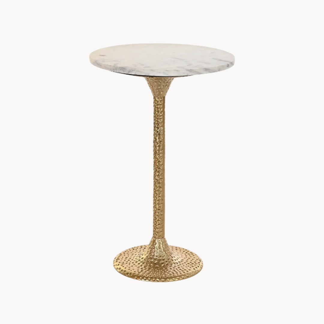 Aluminium Side Table Golden D40, H61