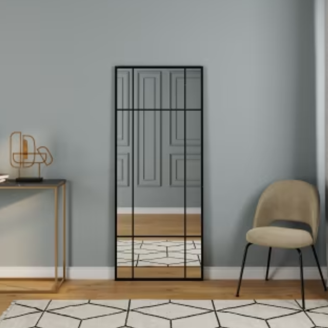 Large black metal mirror 70x170