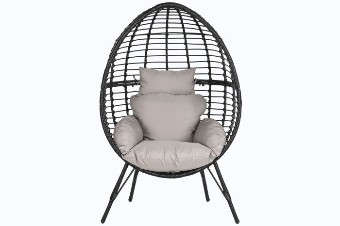 ARMCHAIR SYNTHETIC RATTAN 90X65X151 WITH CUSHIONS