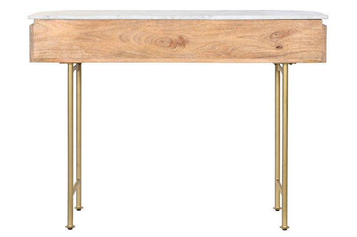 CONSOLE TABLE MANGO MARBLE 102X30X76 BROWN