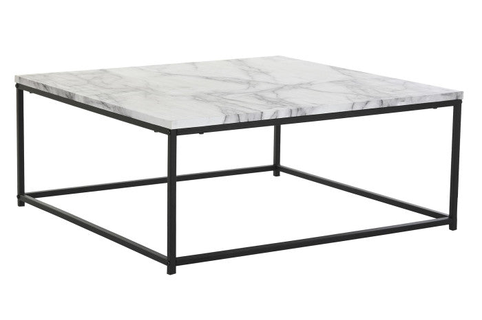 COFFEE TABLE METAL MDF 80X80X34 WHITE