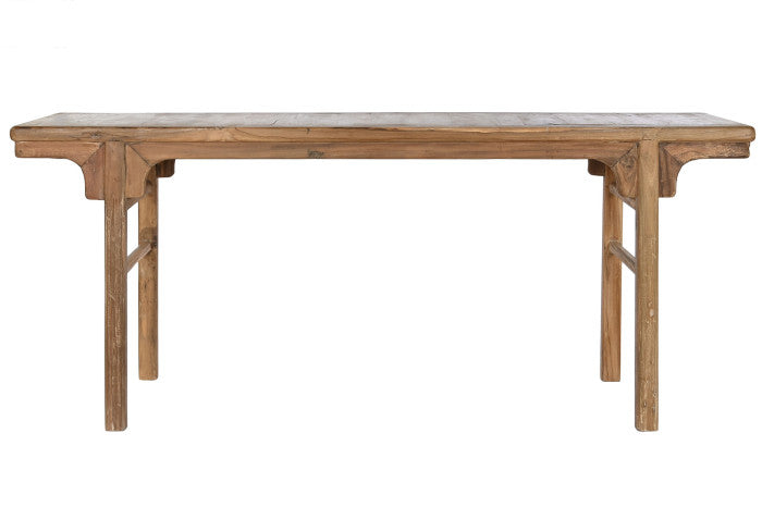 CONSOLE TABLE TECA RECICLADA 195X50X82 NATURAL