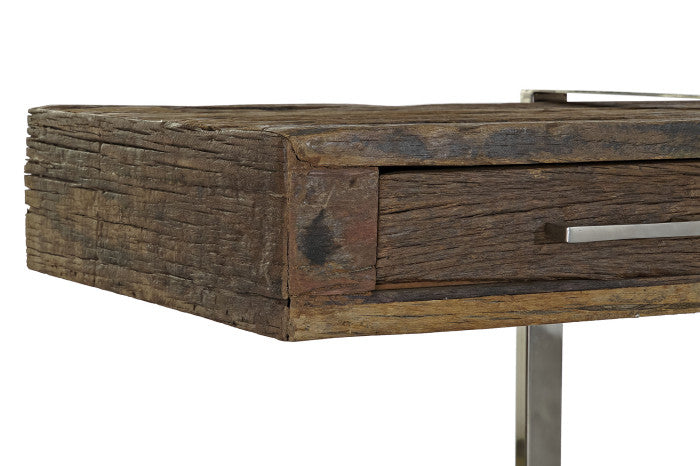 CONSOLE TABLE RECICLED WOOD STEEL 180X44X75