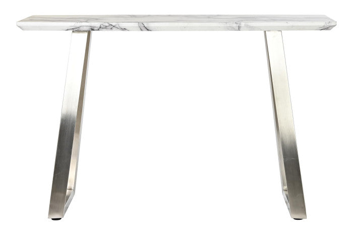 CONSOLE TABLE MDF STEEL 120X40X76 WHITE