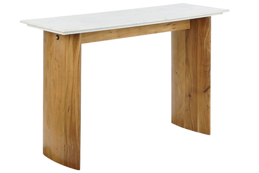 CONSOLE TABLE MARBLE MANGO 120X38X77 WHITE