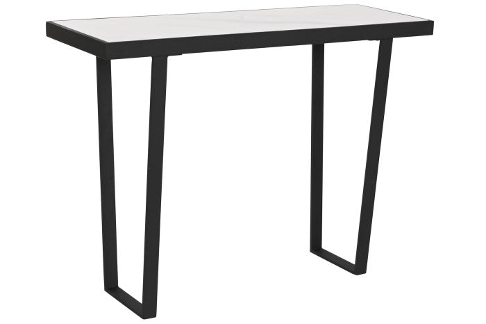 CONSOLE TABLE METAL PIEDRA SINTERIZADA 100X35X75