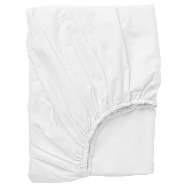 NATTJASMIN Fitted Sheet, White 180x200