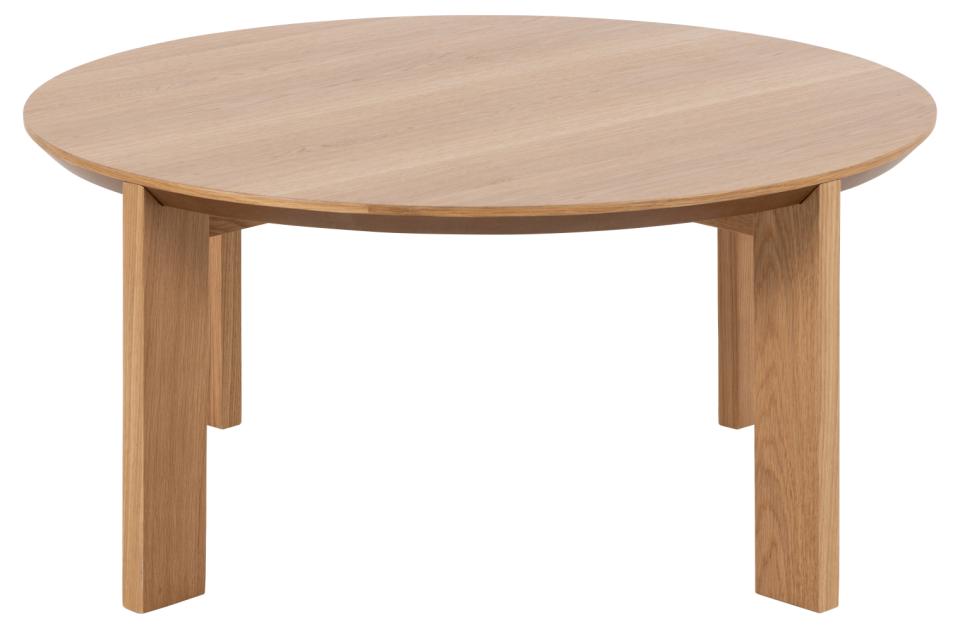 Maxime round coffee table, top matt oak PU lacquered veneer, base matt oak NC lacquered veneer, Ø90x42 cm