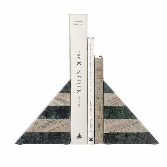 Abir Bookend, Green, Marble