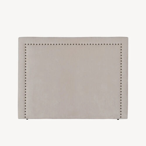 Cabecero de cama de tela color crema, 165 