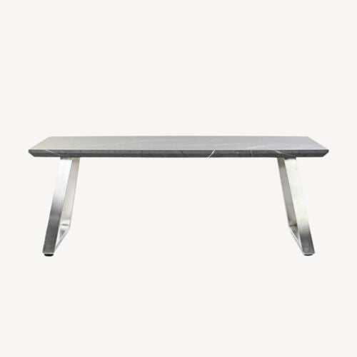 Console Prata e Aço Preto 120 
