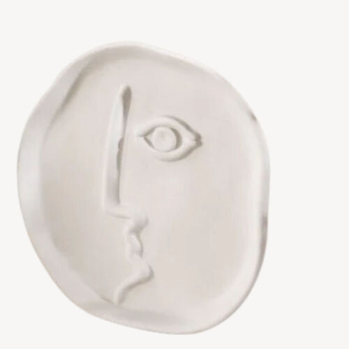 Jarrón de cerámica blanco 
